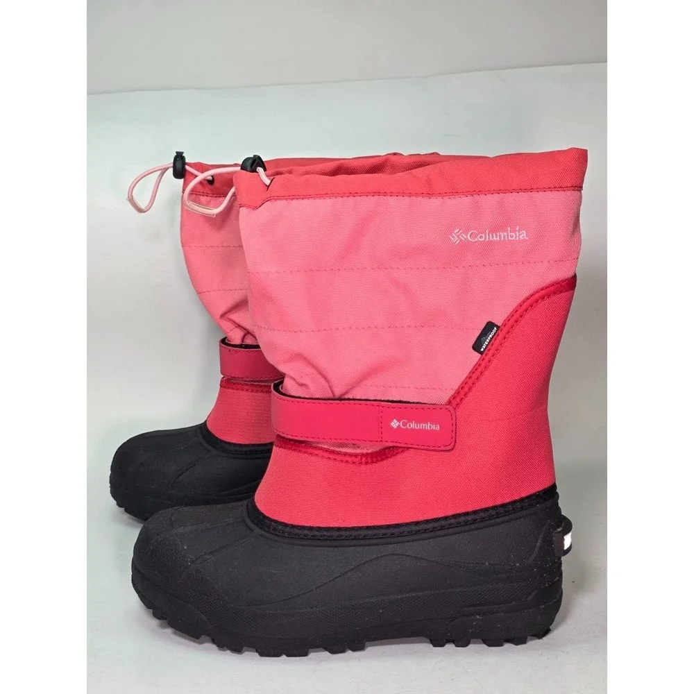 Columbia Powderbug Women's Boots Size 6 EU 38 Pink Black Rain Outdoor Snow Shoes